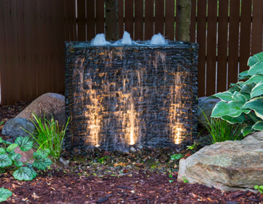 Stacked Slate Spillway Wall