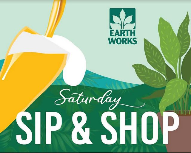 Sip and shop graphic