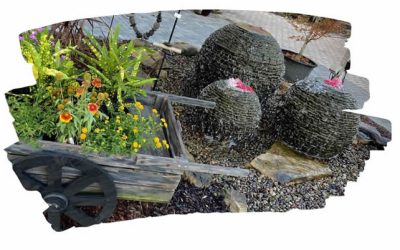 Stacked Slate Spheres: Landscape Design