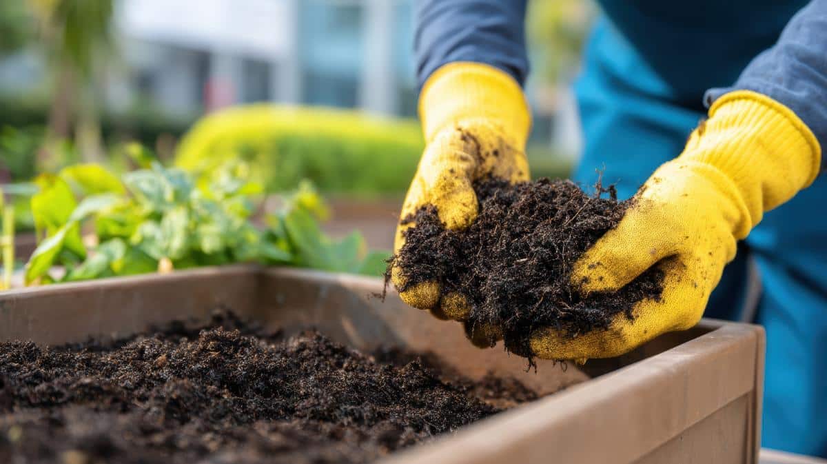Prepping soil raised garden
