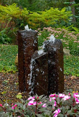 AQUASCAPE 3 Pc Set Natural Mongolian Basalt photo 64771 12071 12070